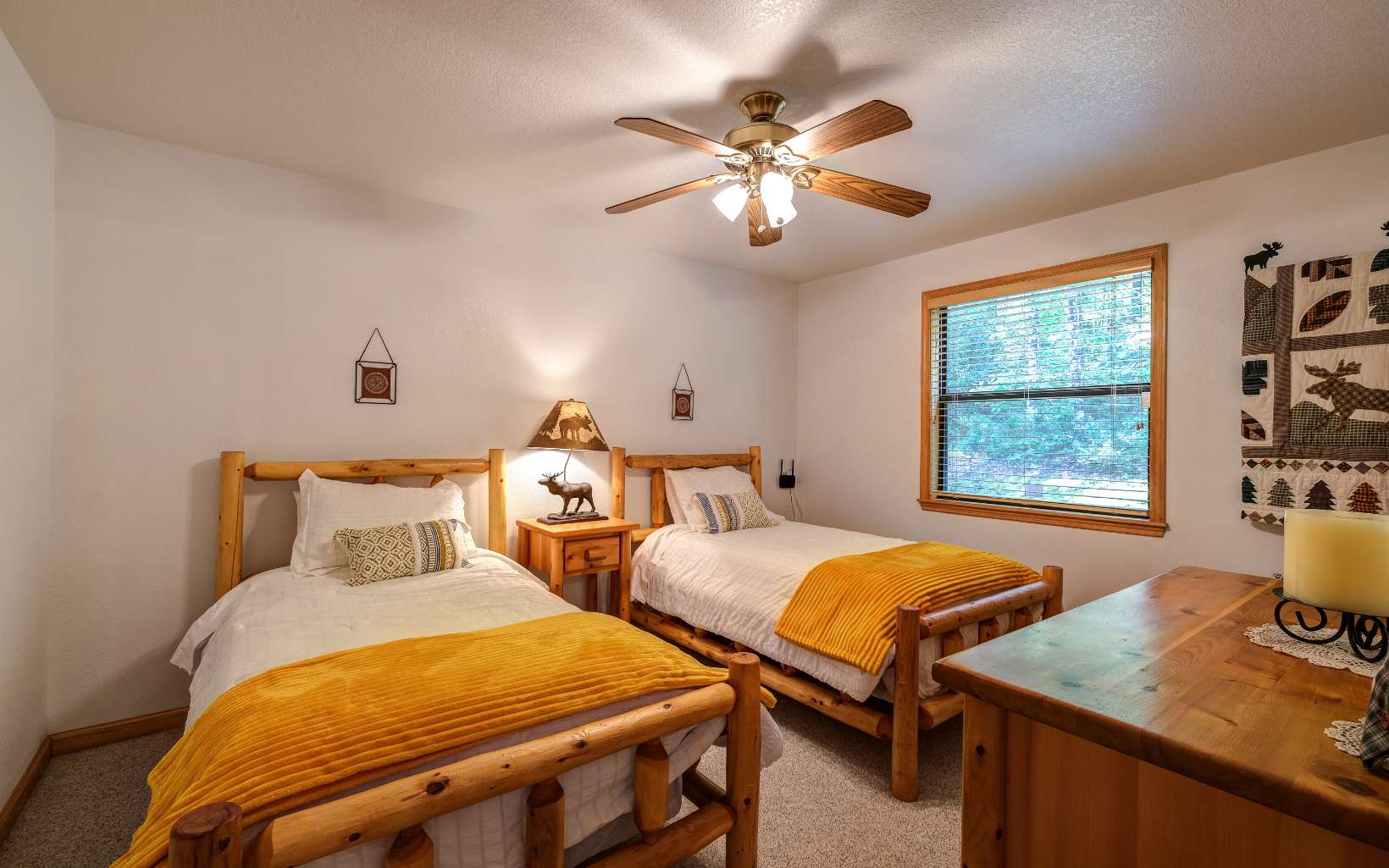 628 Sandy Gap Road Murphy, NC 28906 - Photo 30 of 58 a bedroom with two beds and a desk
