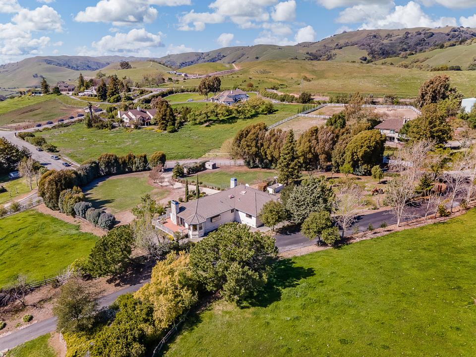 3130 Springview Lane San Jose, CA 95140 - Photo 44 of 47 an aerial view of a houses with a lake view