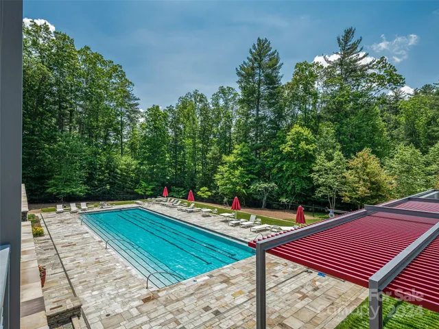 a view of an outdoor space with seating