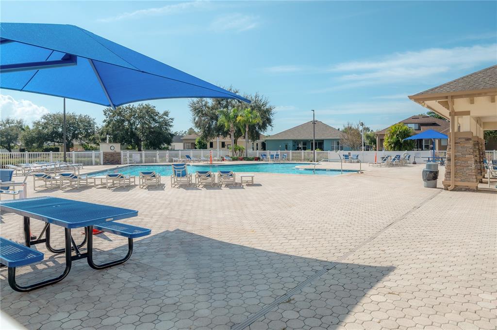 2012 Fern Ridge Court Holiday, FL 34691 - Photo 53 of 54 a swimming pool with outdoor seating and yard