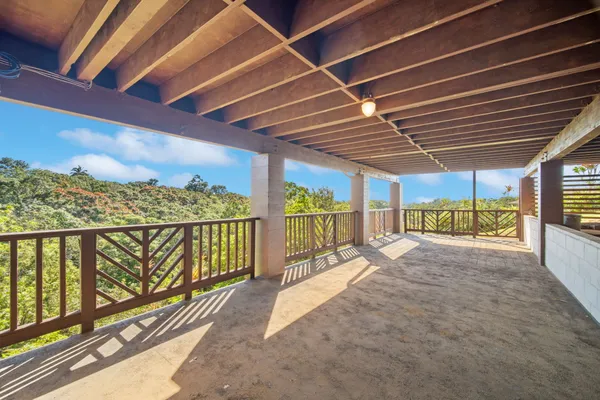 a view of a porch