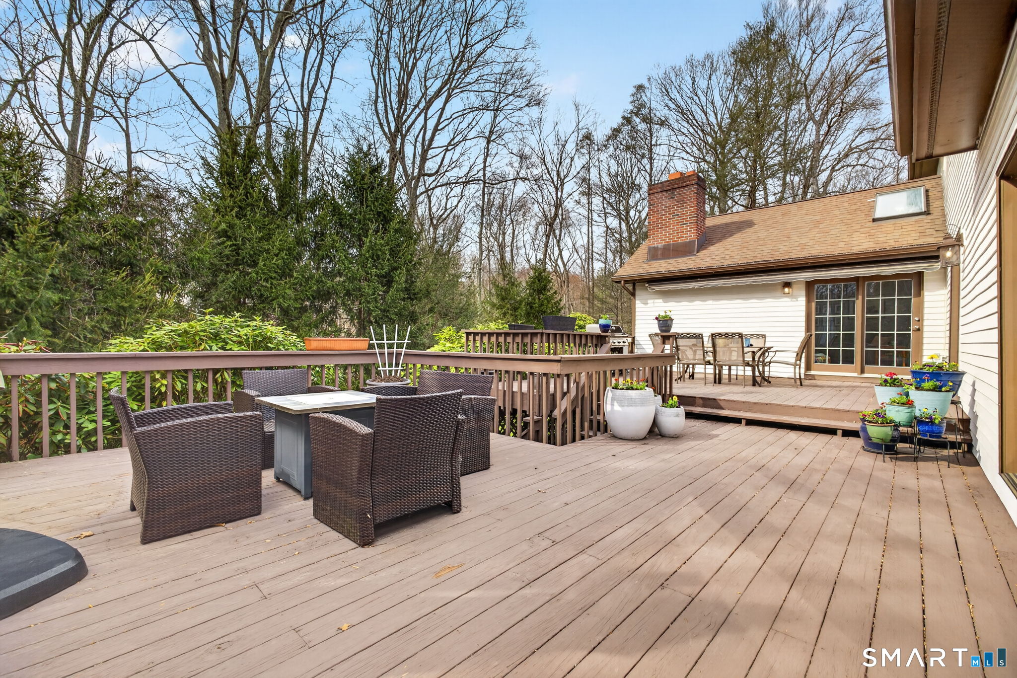 2 Davis Road Woodbridge, CT 06525 - Photo 40 of 40 EXPANSIVE WOOD DECK OVERLOOKING PRIVATE YARD