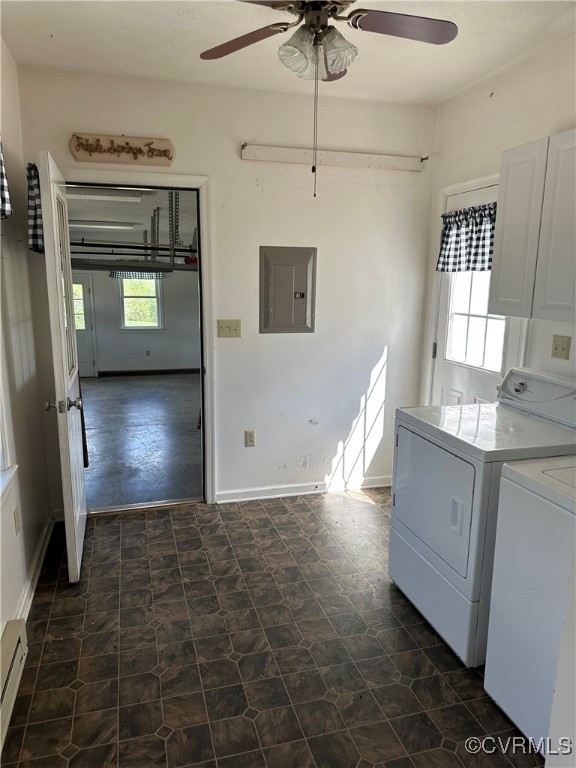 860 Allens Lake Road Dillwyn, VA 23936 - Photo 28 of 47 Washroom featuring ceiling fan, washing machine an