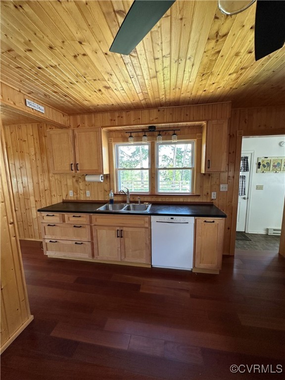 860 Allens Lake Road Dillwyn, VA 23936 - Photo 32 of 47 Kitchen with wooden ceiling, dark countertops, dis