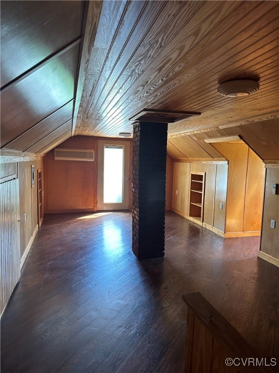 860 Allens Lake Road Dillwyn, VA 23936 - Photo 41 of 47 Bonus room with wooden walls, wooden ceiling, vaul