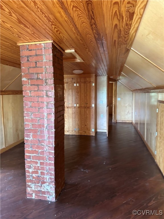 860 Allens Lake Road Dillwyn, VA 23936 - Photo 42 of 47 Hall featuring wood-type flooring, wooden walls, l