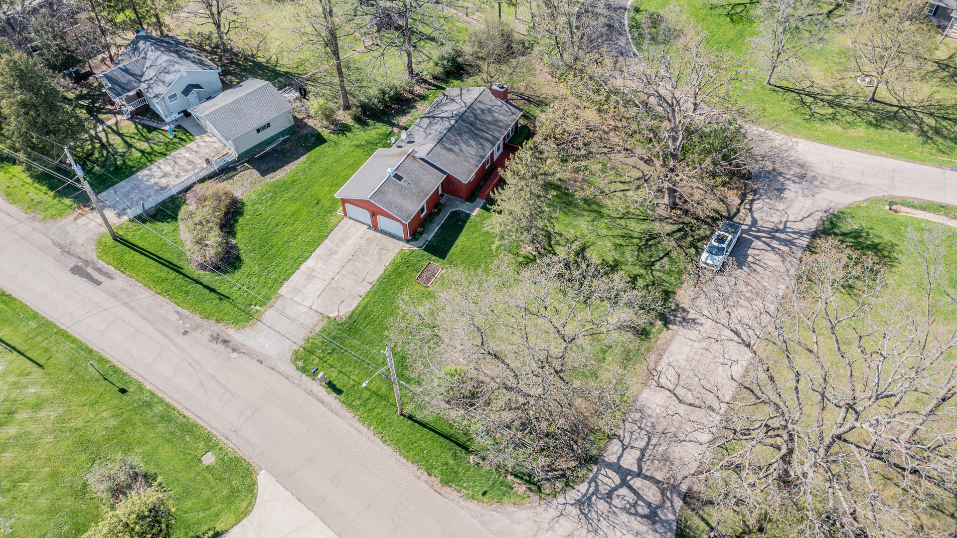 1 Century Road Spring Valley, IL 61362 - Photo 24 of 24 an aerial view of a house with a yard and lake view