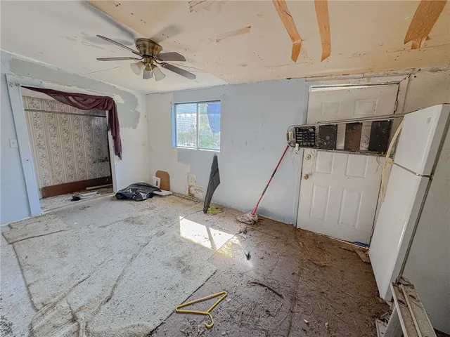 a view of a hallway with workspace