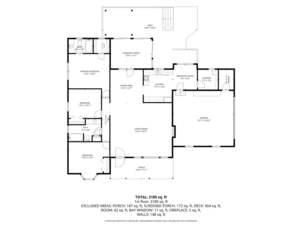 103 Dorsey Lane Walhalla, SC 29691 - Photo 42 of 42 A clear floor plan illustrates the home's functional layout and room dimensions.