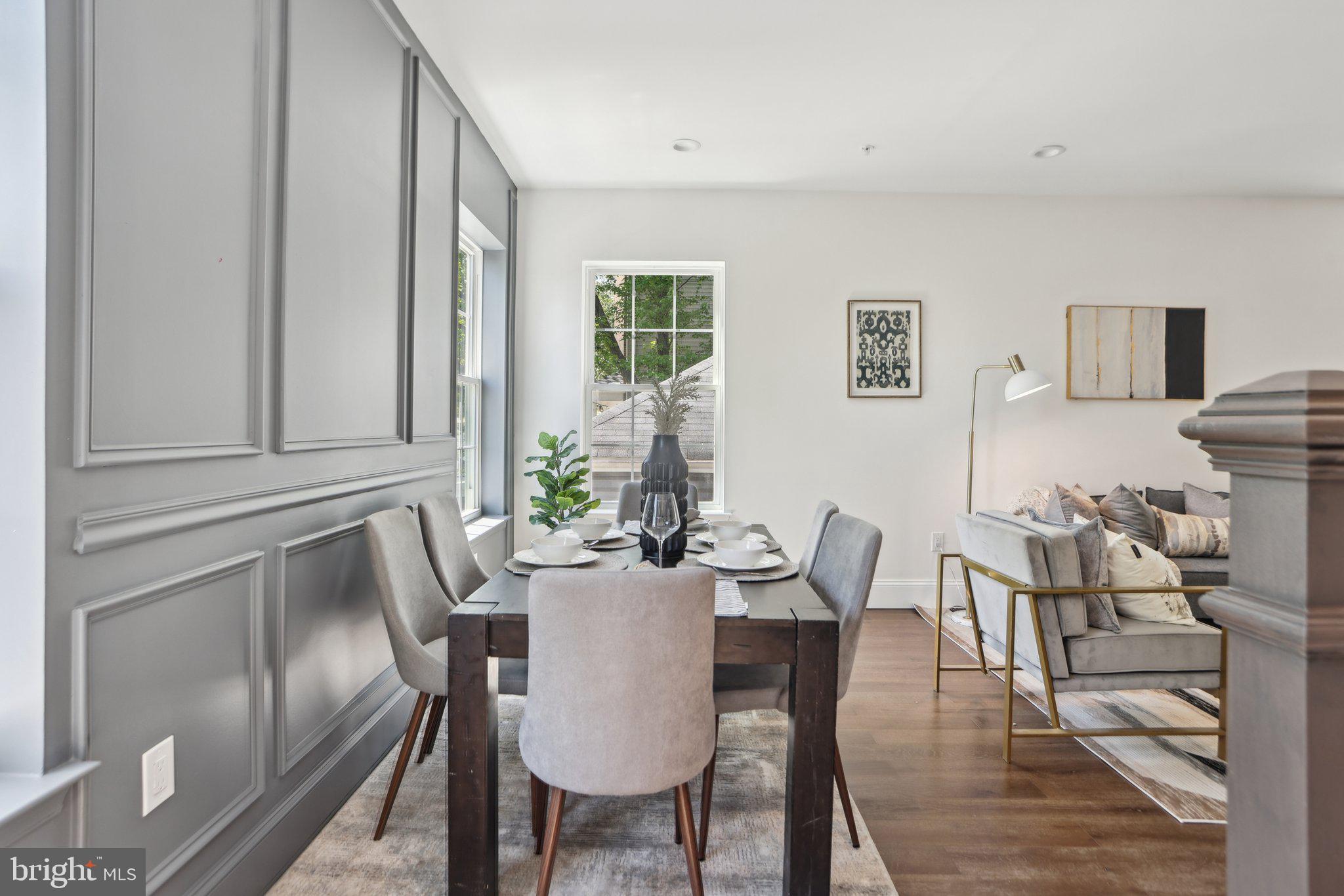 322 56th Street Northeast Washington, DC 20019 - Photo 17 of 57 a view of a dining room with furniture window and wooden floor
