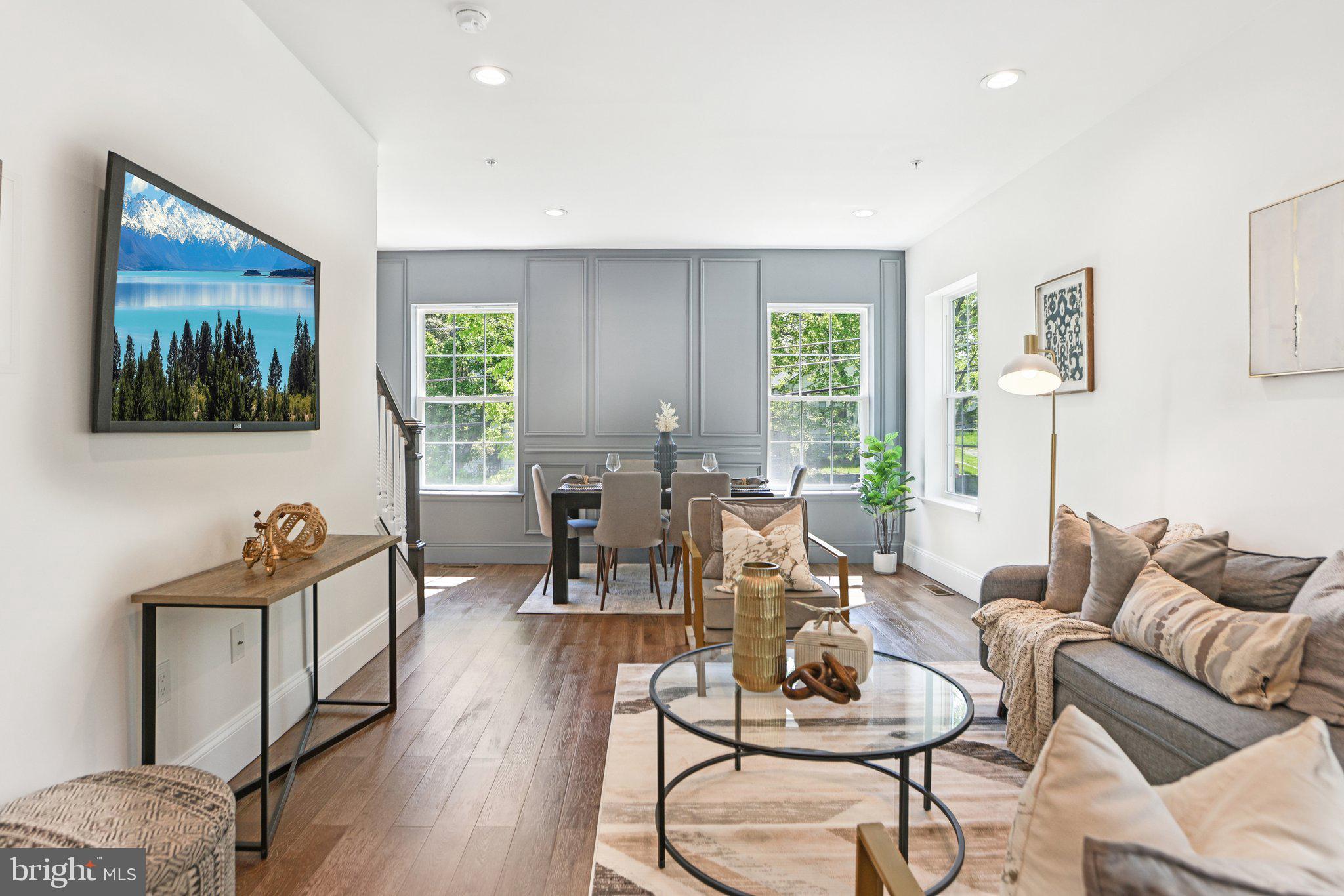 322 56th Street Northeast Washington, DC 20019 - Photo 10 of 57 a living room with furniture and a wooden floor