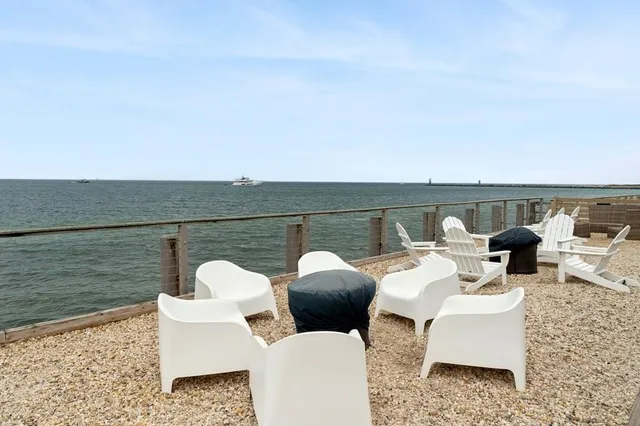 a terrace view with seating space