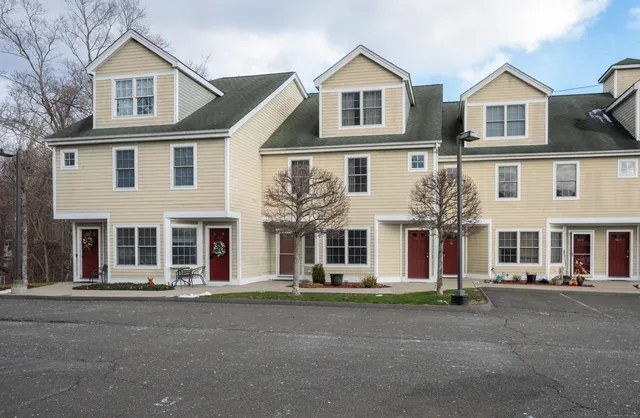 a front view of a residential houses