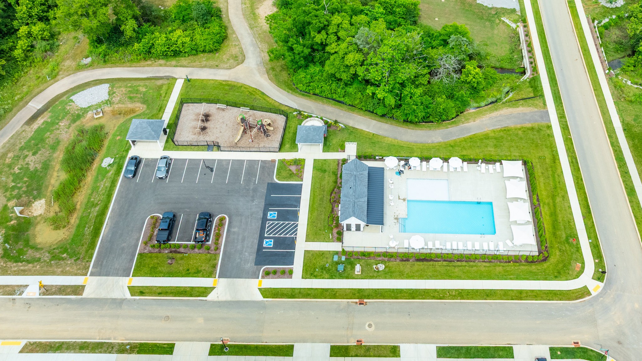 2110 Lequire Lane Spring Hill, TN 37174 - Photo 62 of 76 a view of swimming pool with a garden and plants