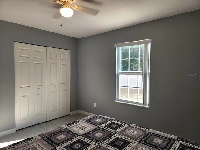 an empty room with window