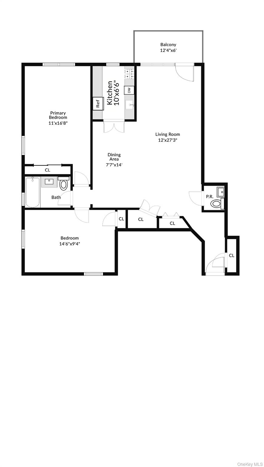 620 Pelham Road, Unit 6J New Rochelle, NY 10805 - Photo 25 of 26 a picture of a floor plan