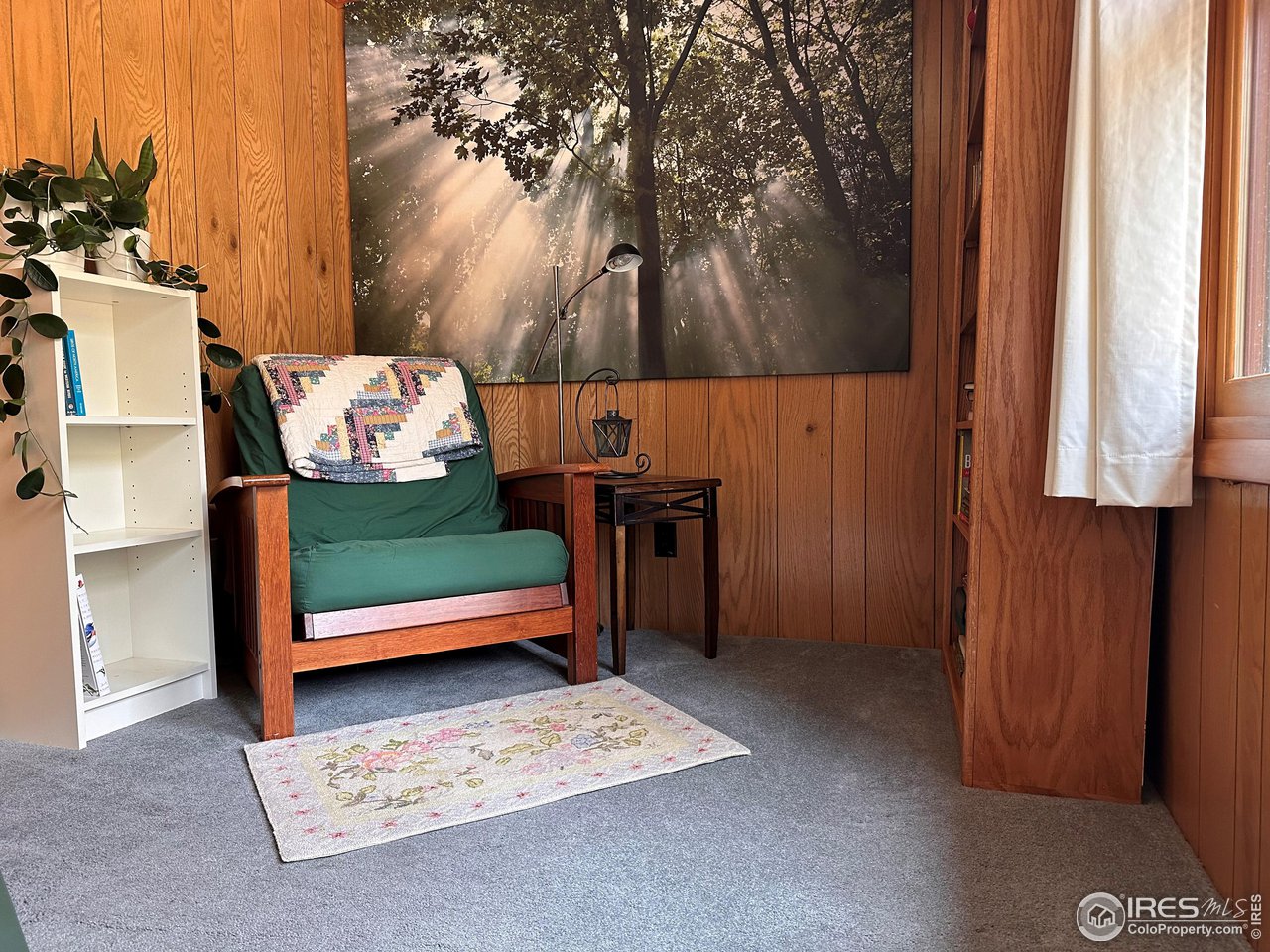 702 Riverside Drive Lyons, CO 80540 - Photo 8 of 19 a view of a bedroom with furniture and window