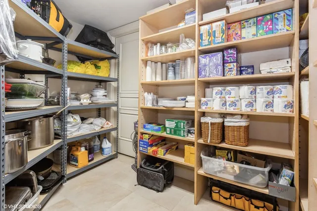 a room with storage and utility