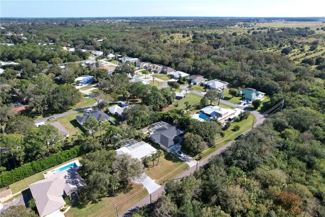 an aerial view of multiple house