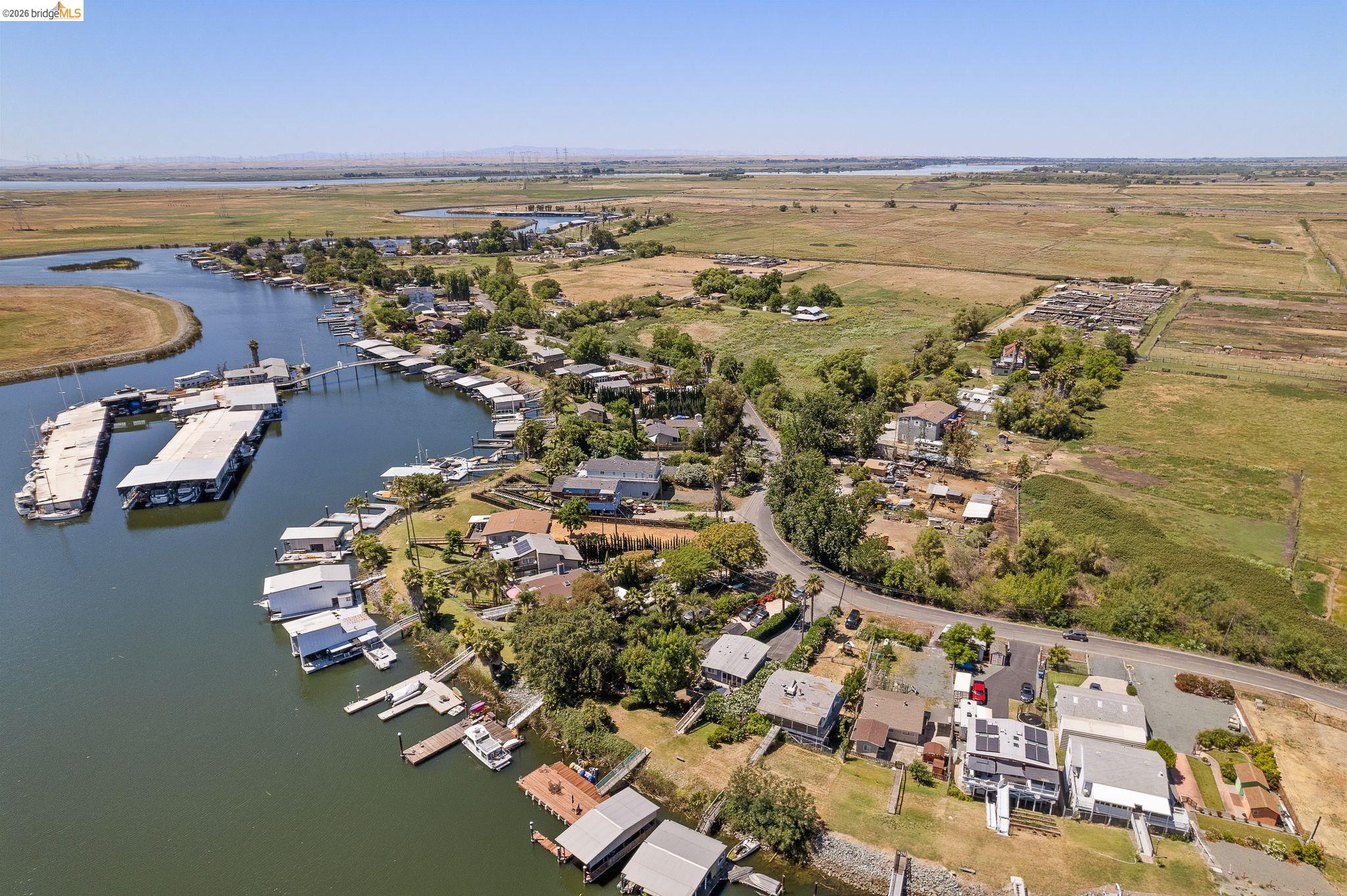 1704 Taylor Road Bethel Island, CA 94511 - Photo 73 of 73 Aerial perspective of a waterfront community with direct river access
