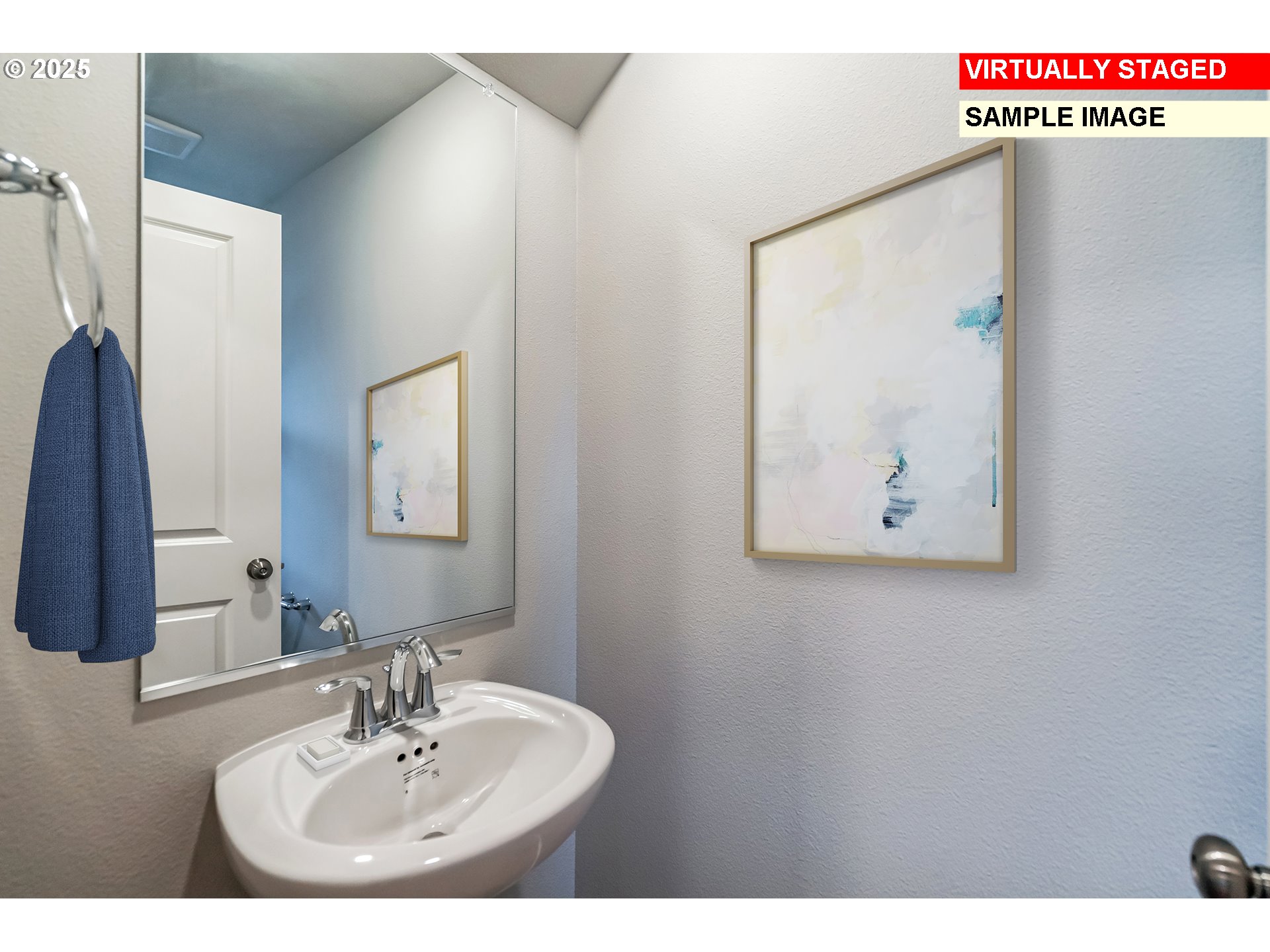 714 Merriott Lane Woodburn, OR 97071 - Photo 8 of 26 a bathroom with a sink and a mirror