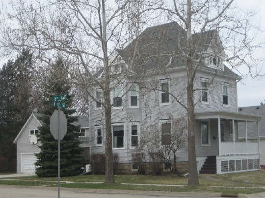 a front view of a building