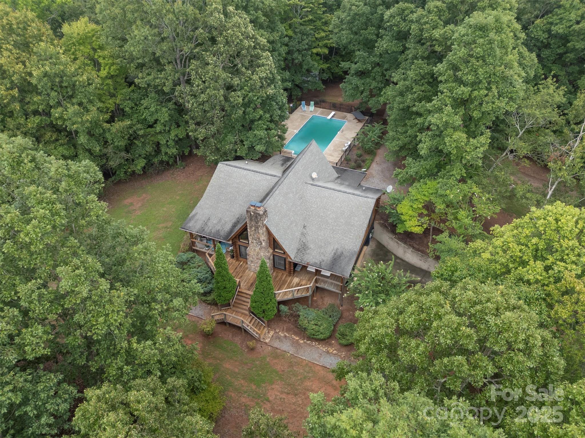 1168 Grays Creek Church Road Rutherfordton, NC 28139 - Photo 46 of 47 an aerial view of a house with outdoor space and street view