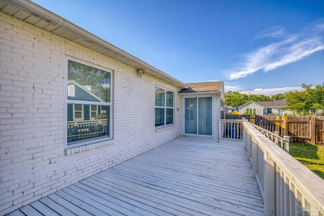 a view of a house with a deck
