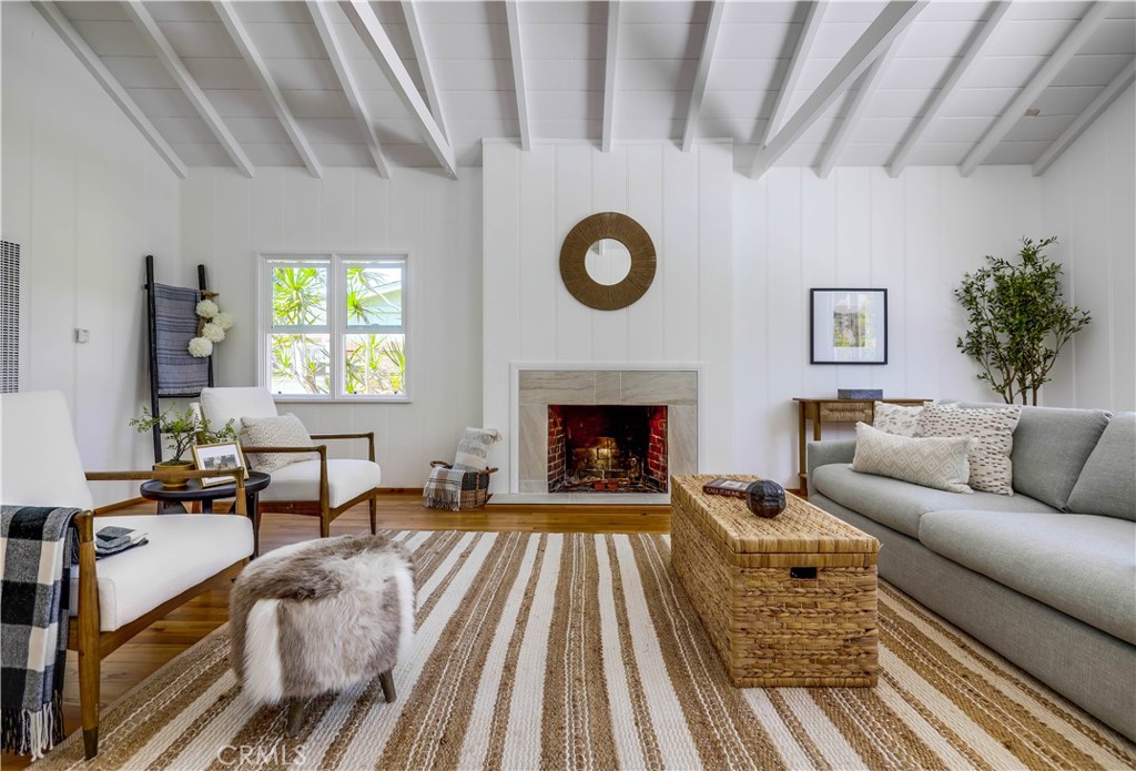 464 Agate Street, Unit A/B Laguna Beach, CA 92651 - Photo 14 of 75 a living room with furniture and a fireplace