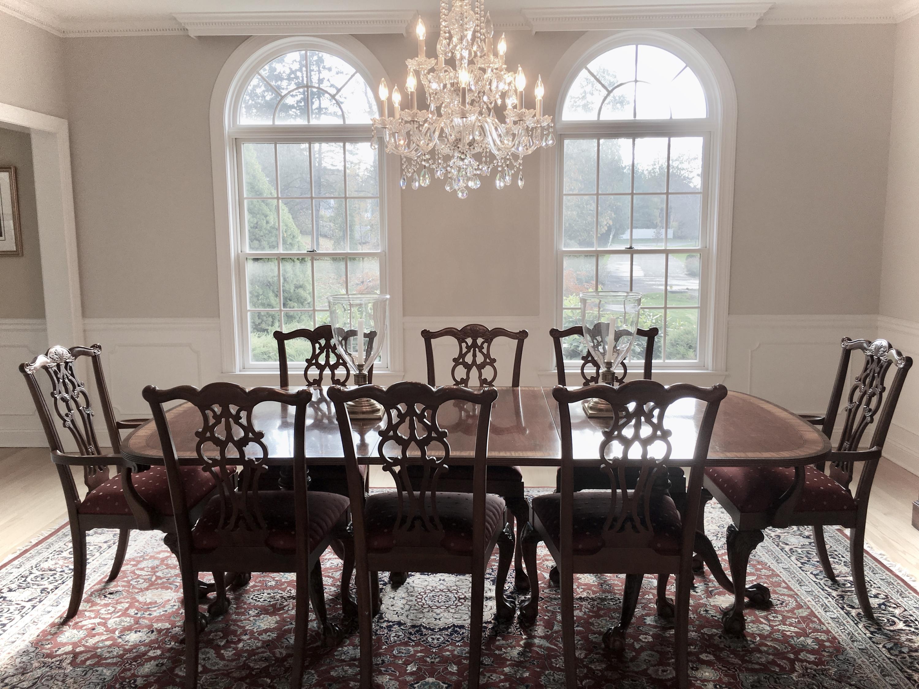 152 Old Studio Road New Canaan, CT 06840 - Photo 12 of 35 a view of a dining room with furniture window and outside view