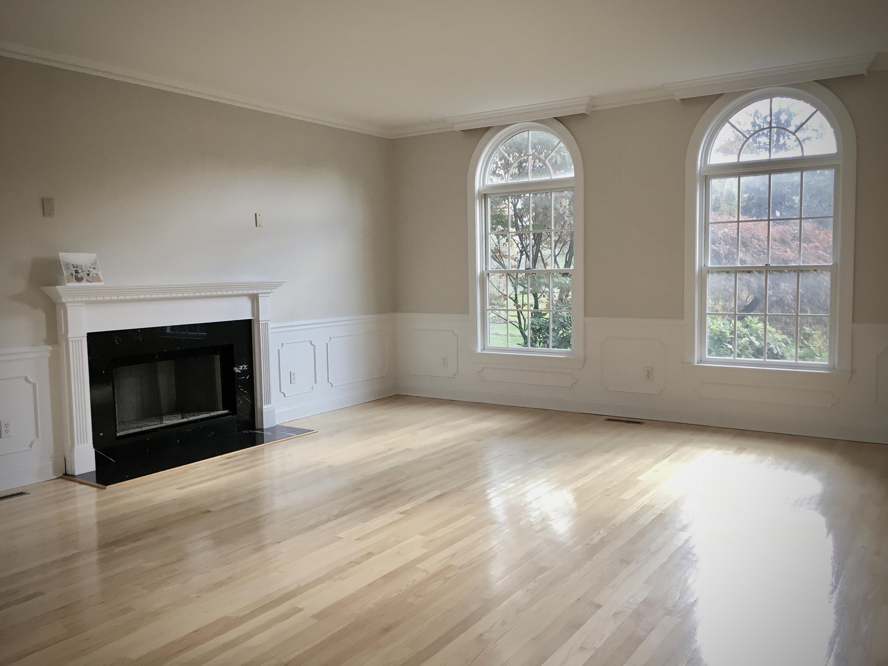 152 Old Studio Road New Canaan, CT 06840 - Photo 14 of 35 an empty room with windows and fireplace