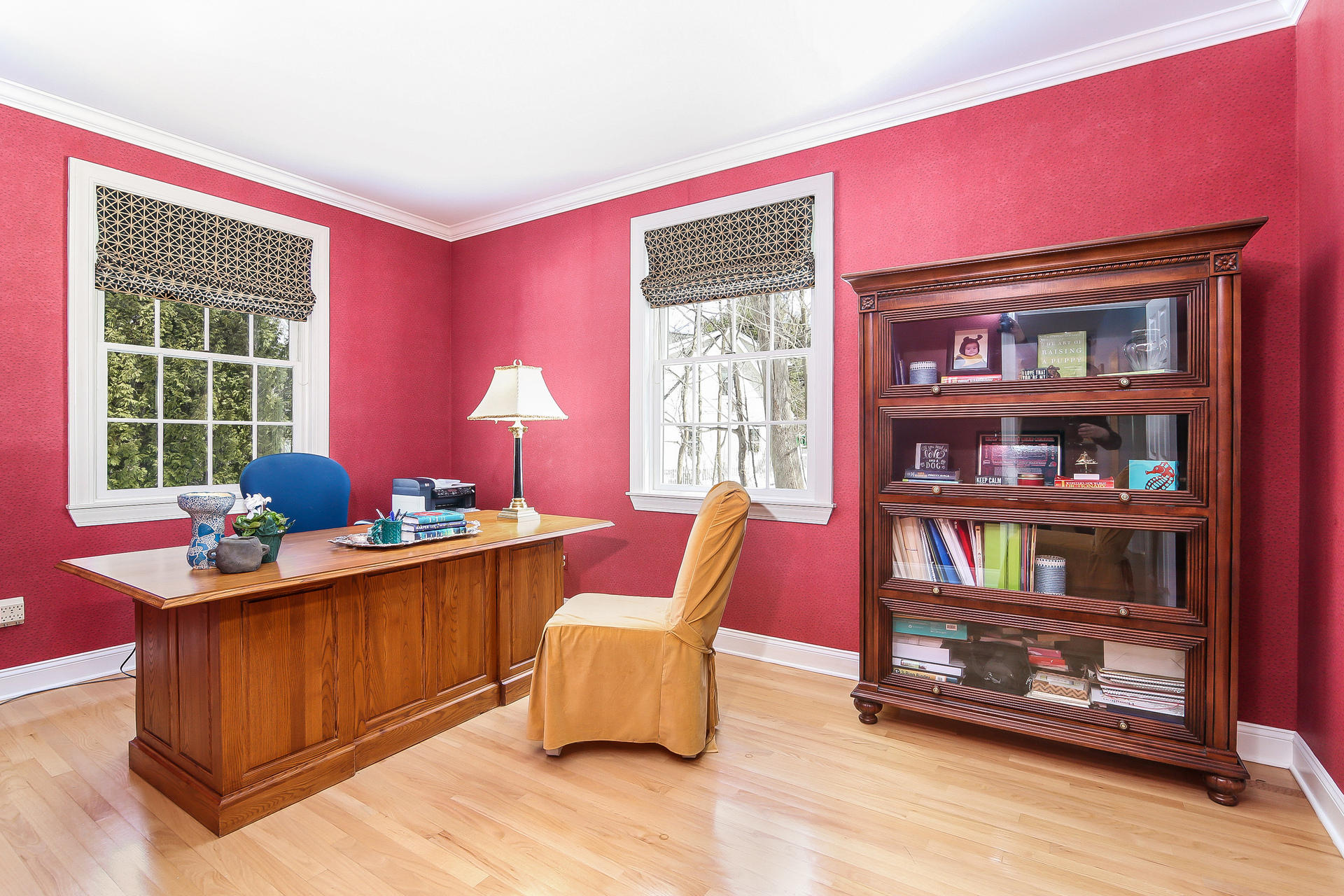 152 Old Studio Road New Canaan, CT 06840 - Photo 17 of 35 a living room with furniture window and book shelf