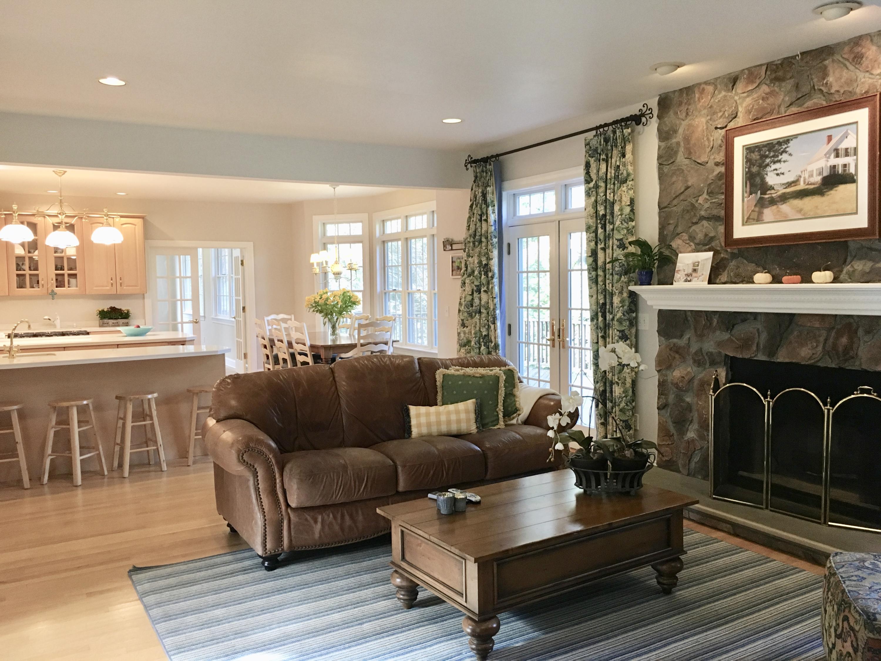 152 Old Studio Road New Canaan, CT 06840 - Photo 5 of 35 a living room with furniture and a fireplace