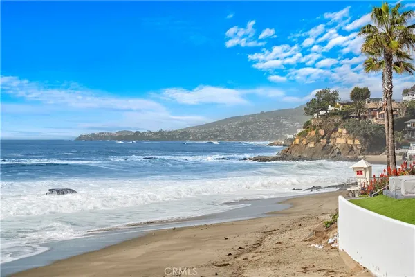 a view of an ocean and beach