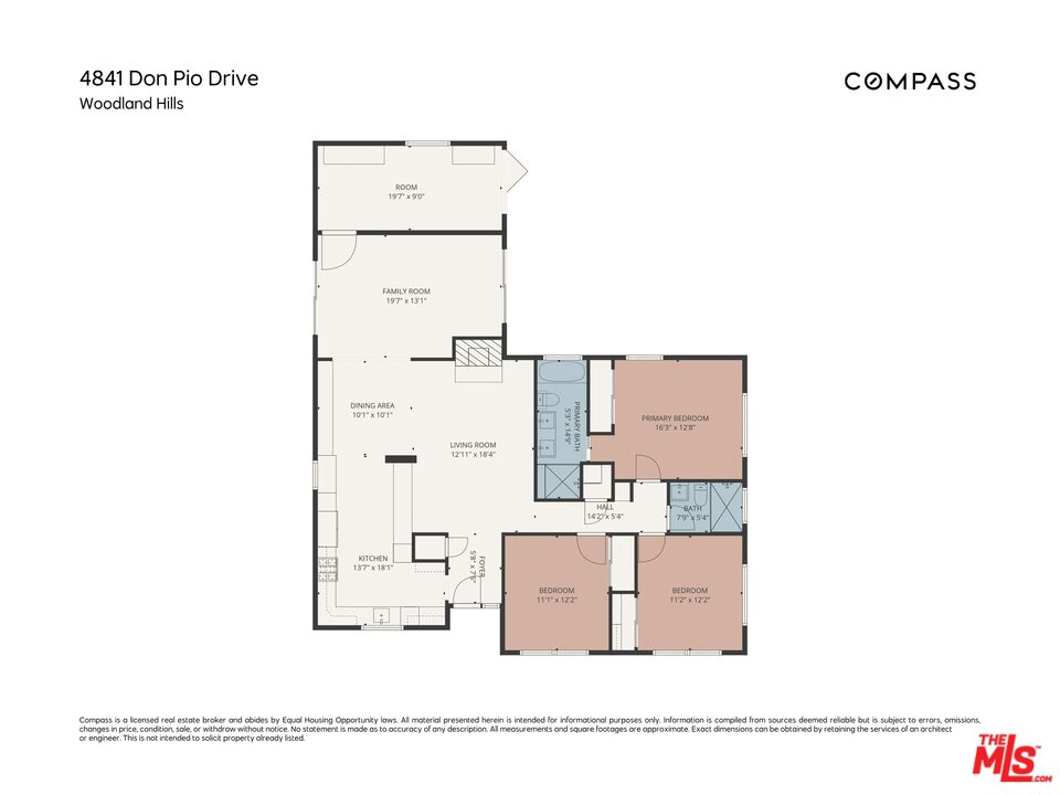 4841 Don Pio Drive Woodland Hills, CA 91364 - Photo 20 of 20 a picture of a floor plan