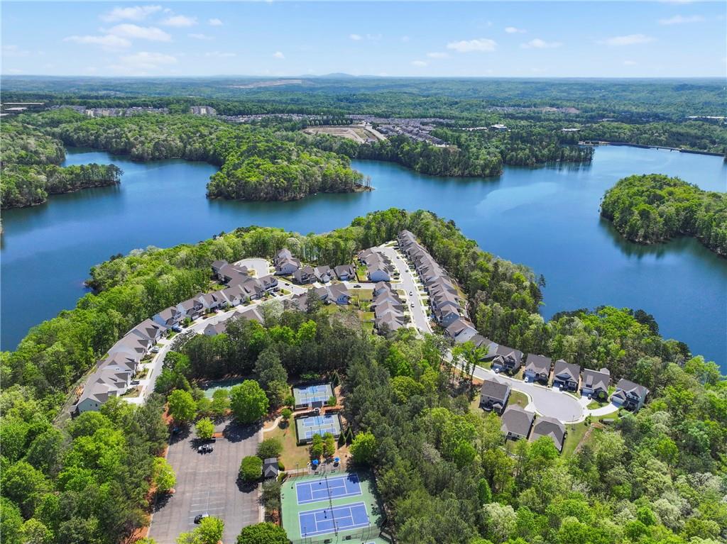 203 Sunshower Ridge Canton, GA 30114 - Photo 44 of 58 an aerial view of ocean and residential houses with outdoor space and lake view