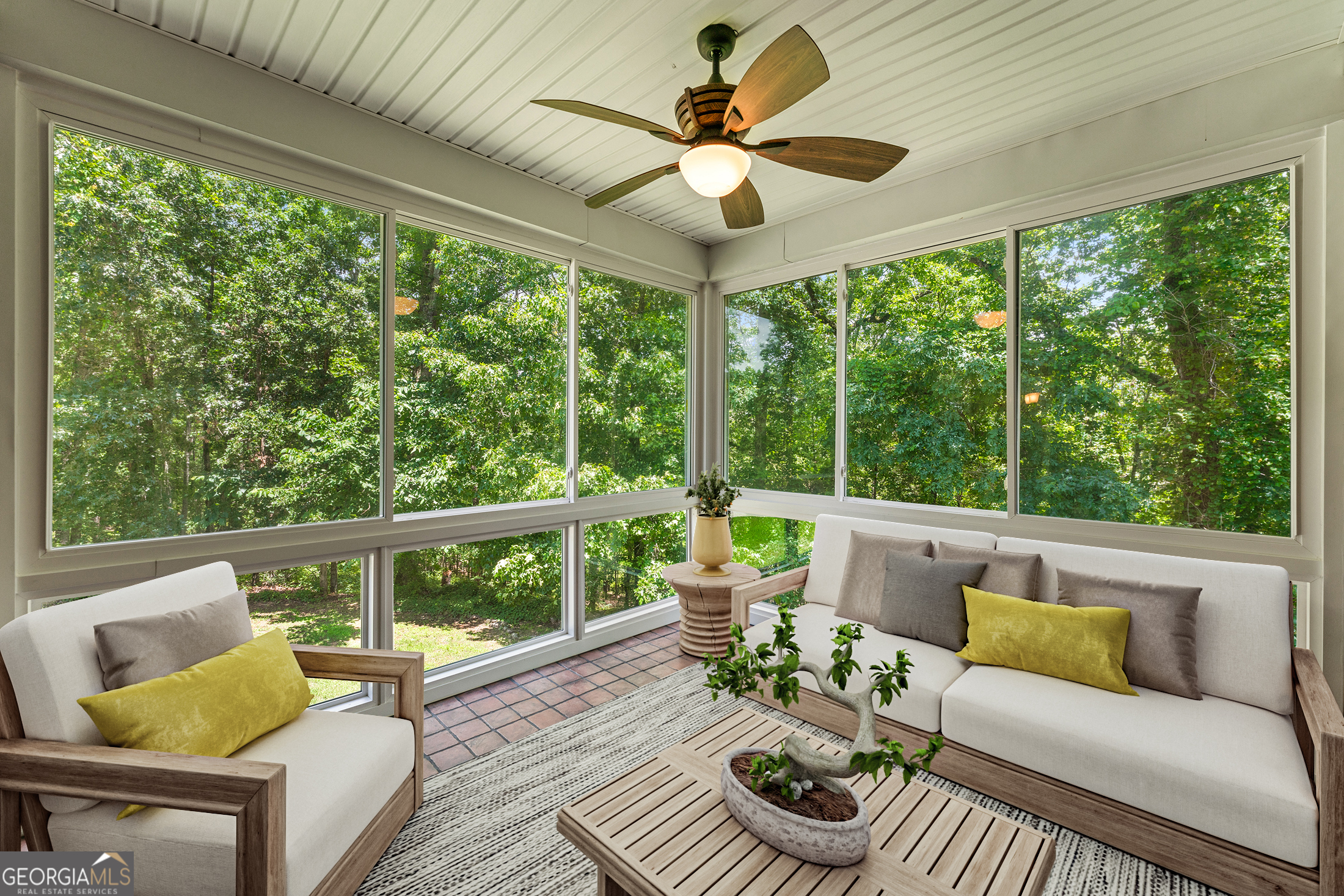 6020 Cochran Mill Road Chattahoochee Hills, GA 30213 - Photo 5 of 44 a living room with furniture and a large window