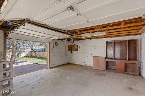 a view of backyard with green space