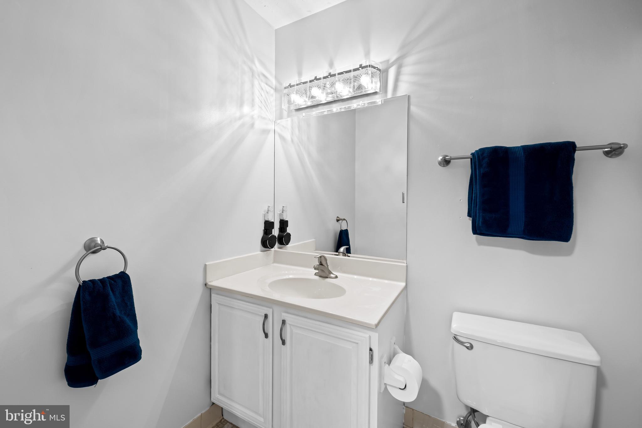 3746 Proctor Lane Nottingham, MD 21236 - Photo 30 of 36 a bathroom with a sink a toilet and shower curtain