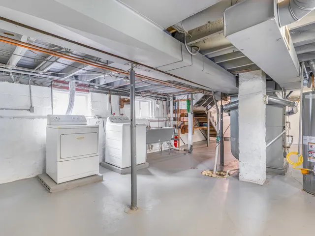 a view of a room with racks