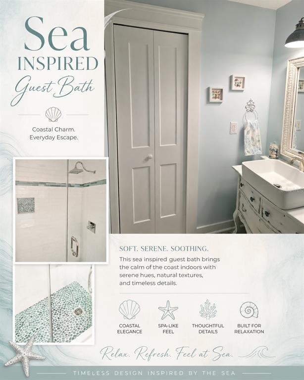 426 Long Cove Road Ormond Beach, FL 32174 - Photo 25 of 73 a black and white photo of a bathroom