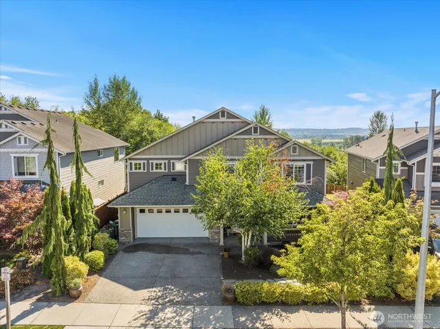 front view of a house with a street