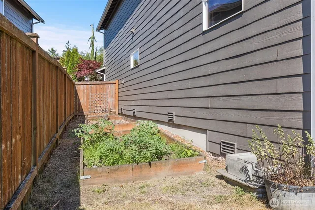 a backyard of a house