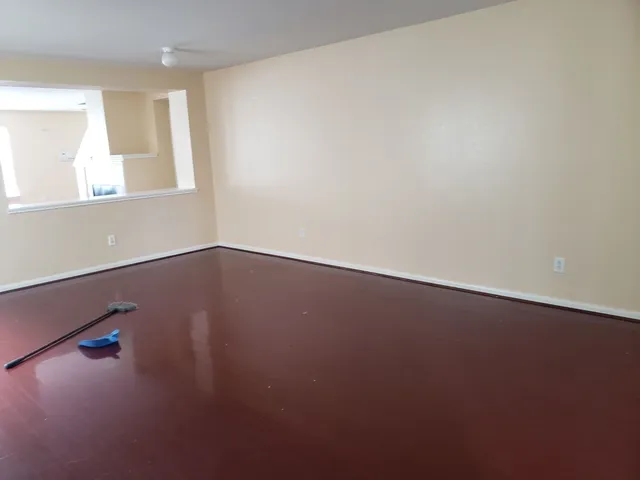 an empty room with a window