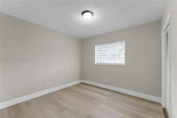 an empty room with a window