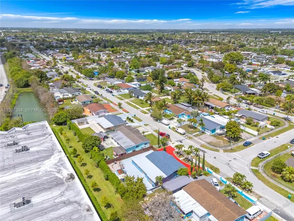 an aerial view of a city