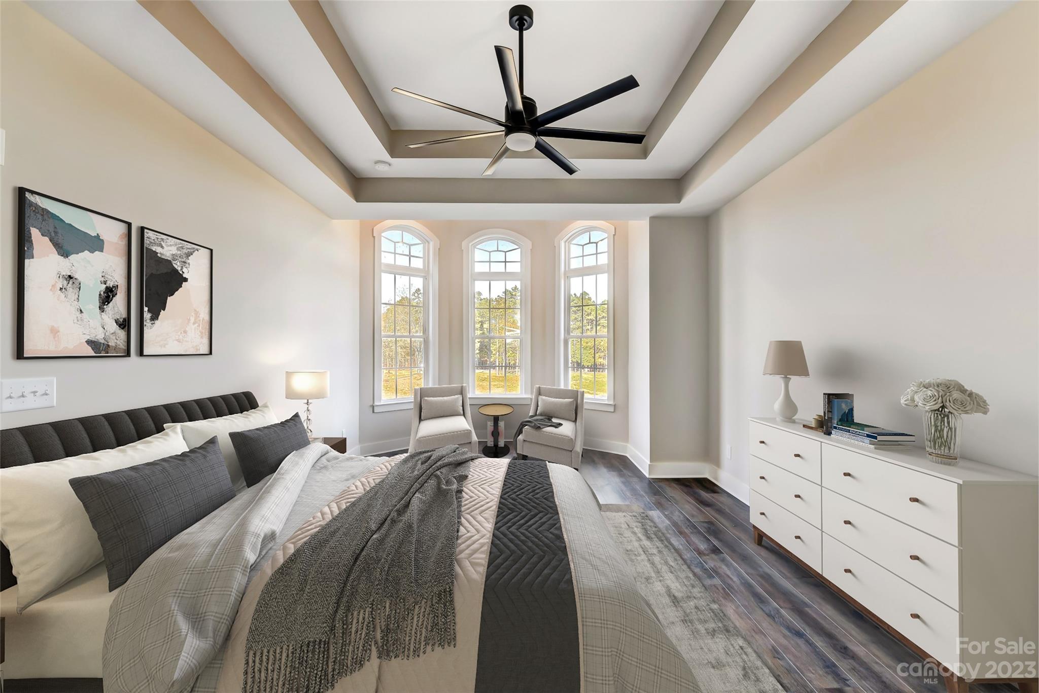 4308 White Tail Lane Midland, NC 28107 - Photo 19 of 37 a spacious bedroom with a bed couch and a window