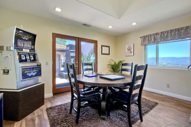 a room with gym equipment