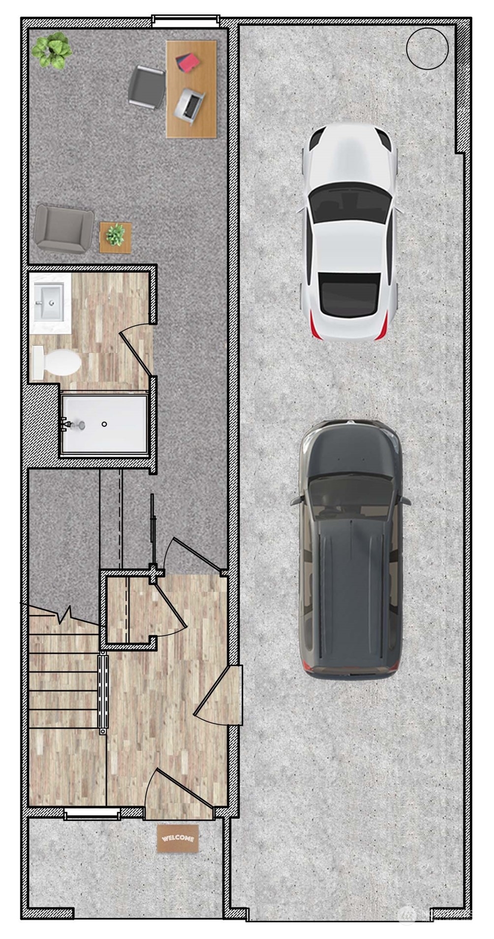 2527 Gibson Road, Unit A5 Everett, WA 98204 - Photo 21 of 21 a bathroom with a sink and mirror