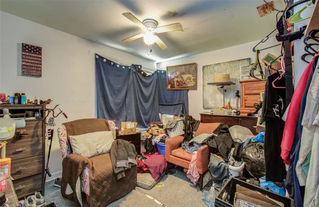 a room with furniture